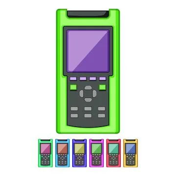 Electronics oscillograph cartoon vector graphic Stock Illustration