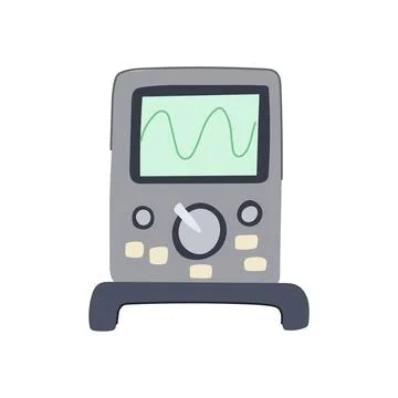 Electronics oscillograph cartoon vector illustration Stockillustratie