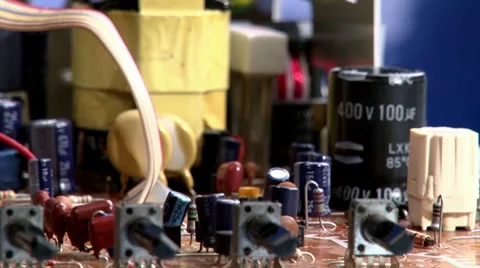 Electronics parts - circuit board Stock Footage 8828380