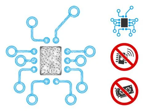 Electronics Polygonal Web Vector Mesh Illustration Illustrazione stock