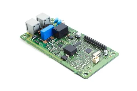 Electronics printed circuit board Stock Photos