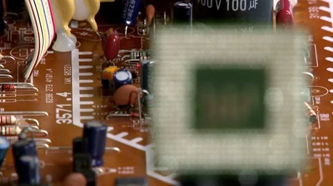 Electronics - processor in front Stock Footage 8828464
