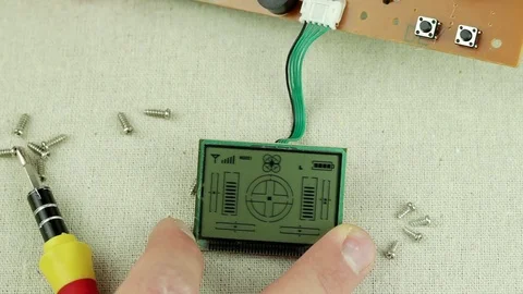 Electronics of a quadrocopter repair Stock Footage 72984769