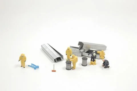 An Electronics Recycling Concept, Team of engineers repairing 写真素材