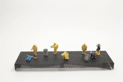 An Electronics Recycling Concept, Team of engineers repairing 写真素材
