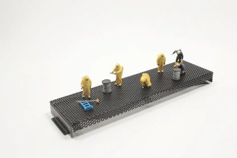 An Electronics Recycling Concept, Team of engineers repairing 写真素材