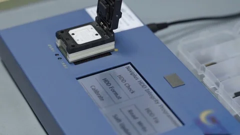 Electronics repair. Master repairs bad gadgets, smartphones. Stock Footage 73797332