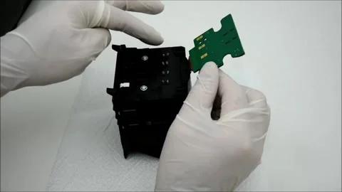 Electronics Repair: PCB and Component Handling Close-Up Stock Footage 319817243