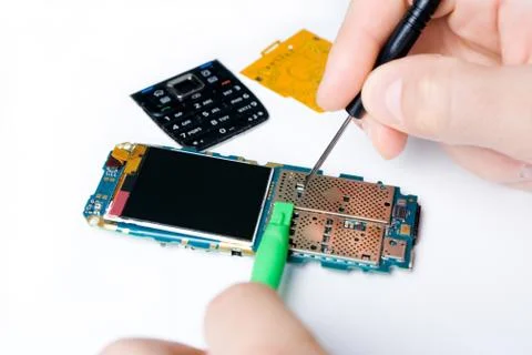 Electronics repair Foto stock