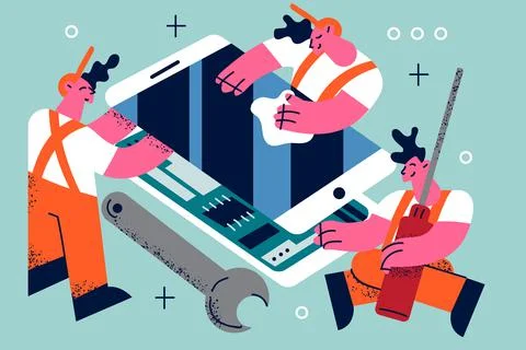 Electronics repair service concept Illustrazione stock