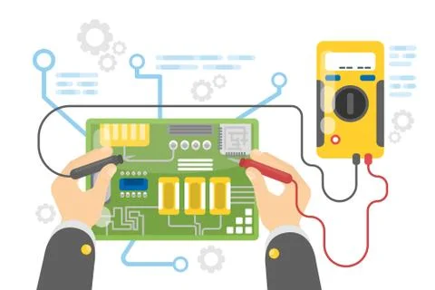 Electronics repair service. Stock Illustration