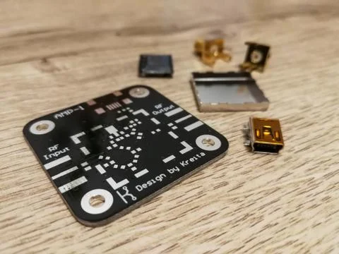 Electronics RF PCB without soldered components Foto stock