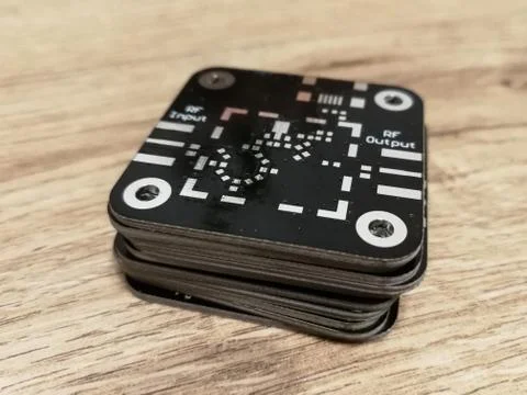 Electronics RF PCB without soldered components Stock Photos