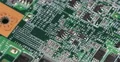 Electronics Server Circuits Board Computers Motherboard Closeup Green Background 4k or 4k+ Resolution