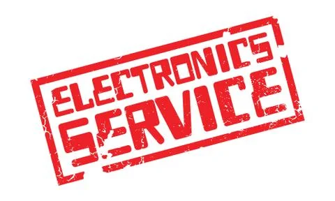 Electronics Service rubber stamp Stock Illustration