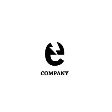 Electronics services or goods company logo Stock Illustration