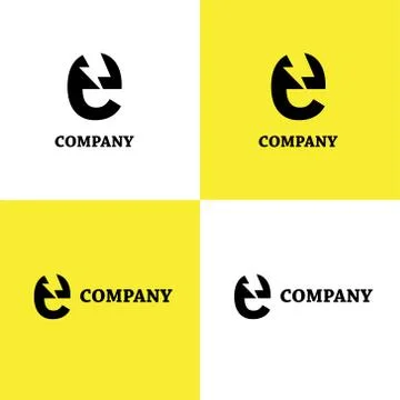 Electronics services or goods company logo Stock Illustration