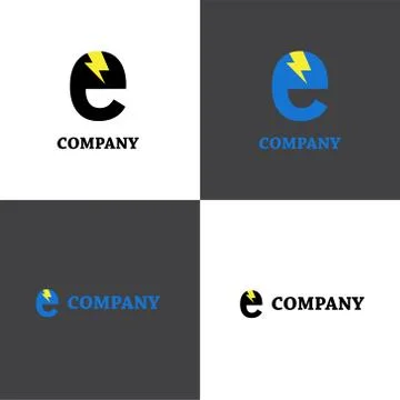 Electronics services or goods company logo Stock Illustration