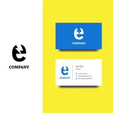 Electronics services or goods company logo and business card template Stock Illustration