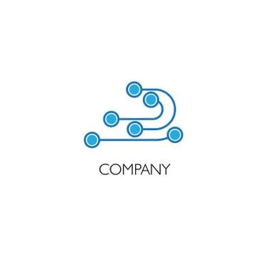 Electronics services or goods company logo Stock Illustration
