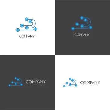 Electronics services or goods company logo Stock-Illustration