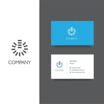 Electronics services or goods company logo and business card template Stock Illustration