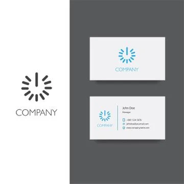 Electronics services or goods company logo and business card template Stock Illustration