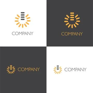 Electronics services or goods company logo Illustrazione stock