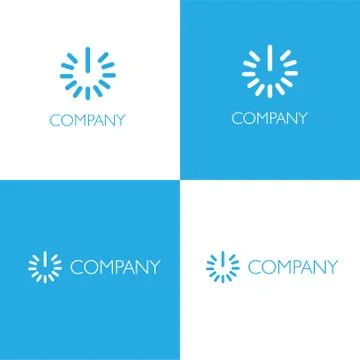 Electronics services or goods company logo Stock Illustration