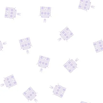 Electronics store building glyph seamless pattern Stockillustratie