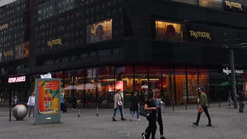 Electronics store. Counters, appliances. Berlin. Germany. Stock Footage 118281077