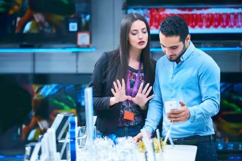 Electronics store Stock Photos