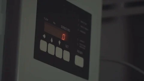 Electronics substation serving. The remote control switch. Industrial water Stock Footage 72765022