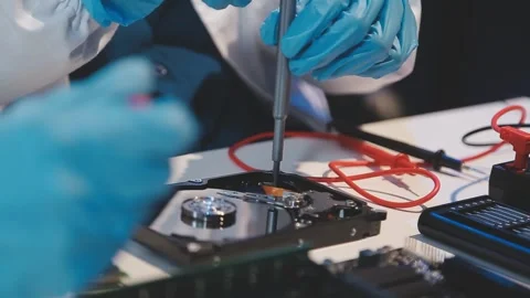 Electronics technician, electronic engineering electronic repair, electroni.. Stock Footage 285474061