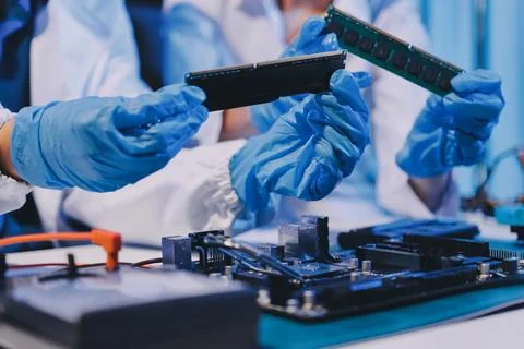 Electronics technician, electronic engineering electronic repair, electroni.. Stock Photos