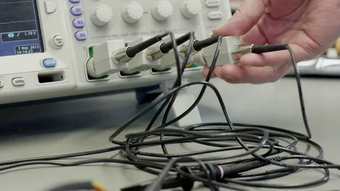Electronics technician - Electronic Installation - Telecommunication Engineering Stock Footage 79505176