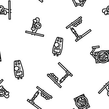 Electronics technician industry seamless pattern vector Stock Illustration