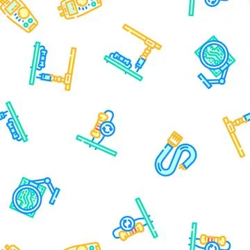 Electronics technician industry seamless pattern vector Stock Illustration