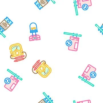 Electronics technician industry seamless pattern vector Stock Illustration