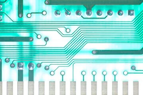 Electronics technology background in green Stock Photos