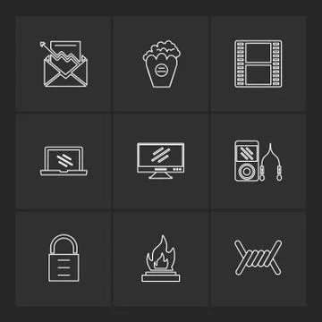 Electronics , technology , study , education , science ,eps icons set vector イラスト素材