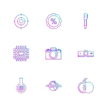 Electronics , technology , study , education , science ,eps icons set vector イラスト素材