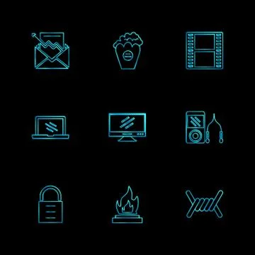 Electronics , technology , study , education , science ,eps icons set vector イラスト素材