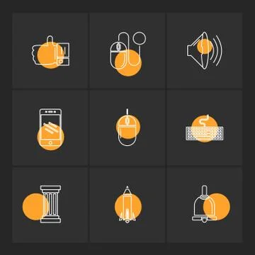 Electronics , technology , study , education , science ,eps icons set vector 스톡 일러스트