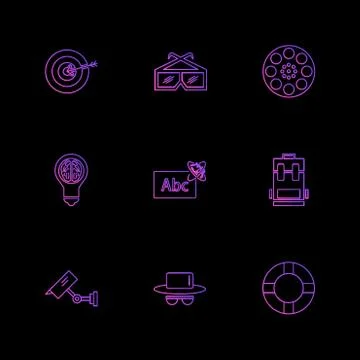 Electronics , technology , study , education , science ,eps icons set vector 스톡 일러스트
