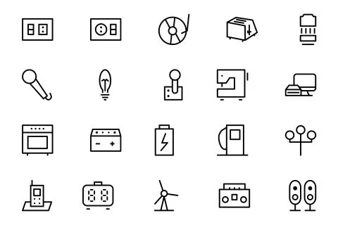 Electronics Vector Collection Stock Illustration