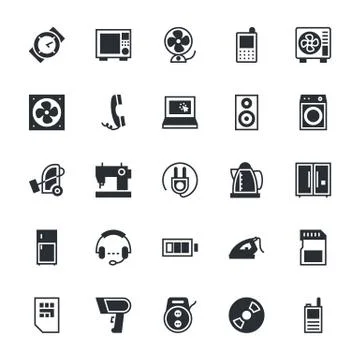 Electronics Vector Icons Stock Illustration