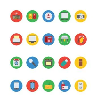 Electronics Vector Icons Stock Illustration
