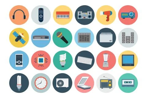 Electronics Vector Icons Stock Illustration