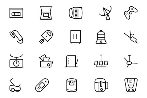 Electronics Vector Pack Stock Illustration